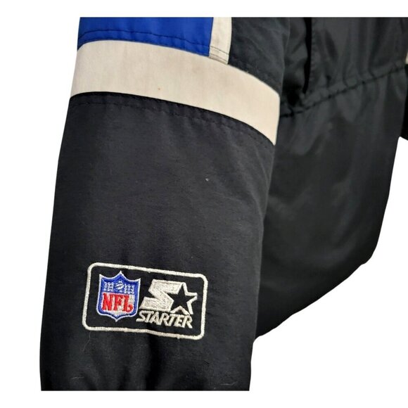 Vintage NEW YORK GIANTS Starter Jacket NFL Football Duck Down Parka Coat - Picture 14 of 17